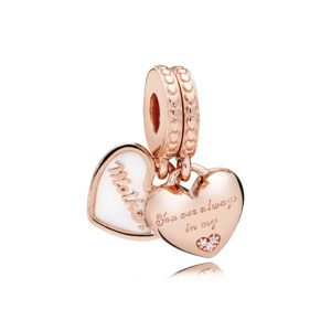 PANDORA Rose™ 782072EN23 Mother & Daughter Hearts Dangle Charm