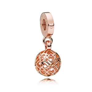 PANDORA Rose™ 787255 Harmonious Hearts Dangle Charm