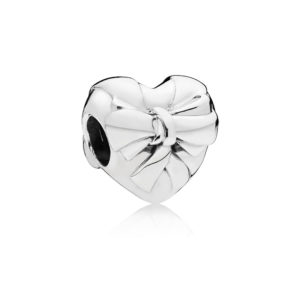 PANDORA 797303 Brilliant Heart Bow Charm